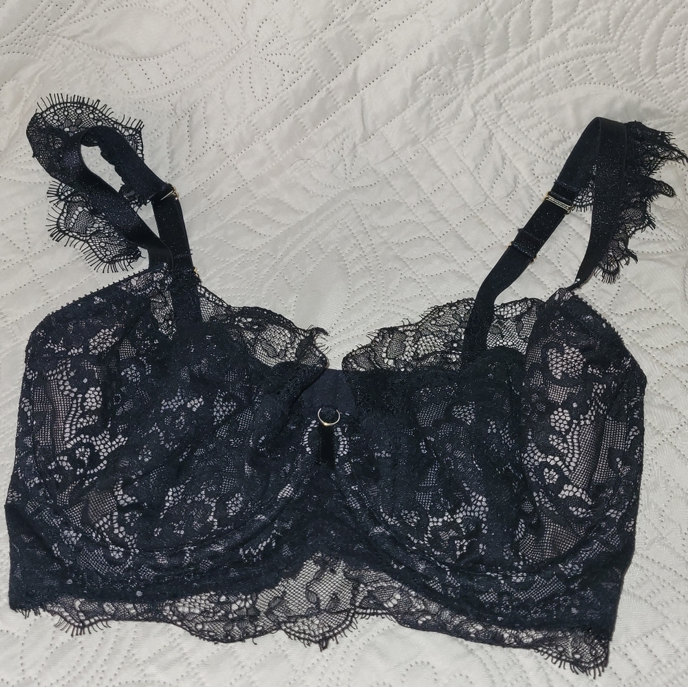 Ann Summers Sexy Black Lace Bra Size 34 I
